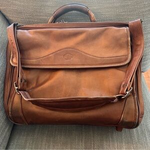 Avenues America Vintage Full Grain Leather Messenger Bag Briefcase Y2K